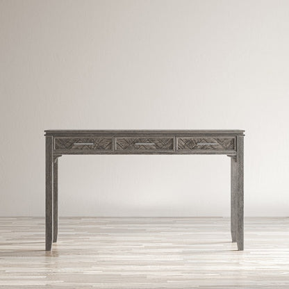 Gramercy Mid-Century Modern Chevron Three Drawer USB Charging Desk