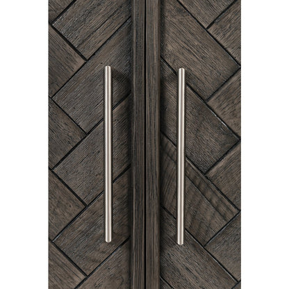 Gramercy Mid-Century Modern Chevron Three Door 60" Accent Cabinet