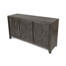 Gramercy Mid-Century Modern Chevron Three Door 60" Accent Cabinet