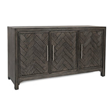Gramercy Mid-Century Modern Chevron Three Door 60" Accent Cabinet