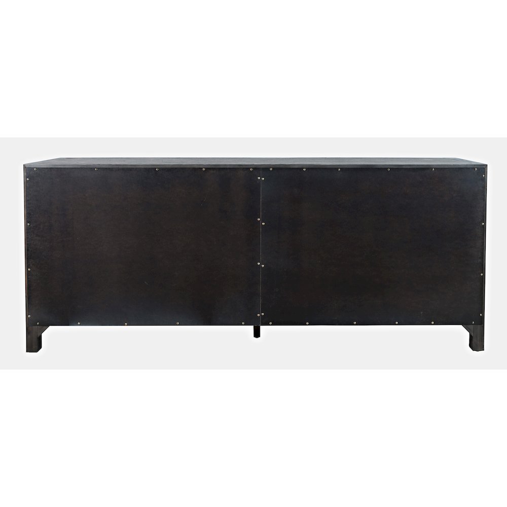 Gramercy Mid-Century Modern Chevron Four Door 79" Accent Cabinet