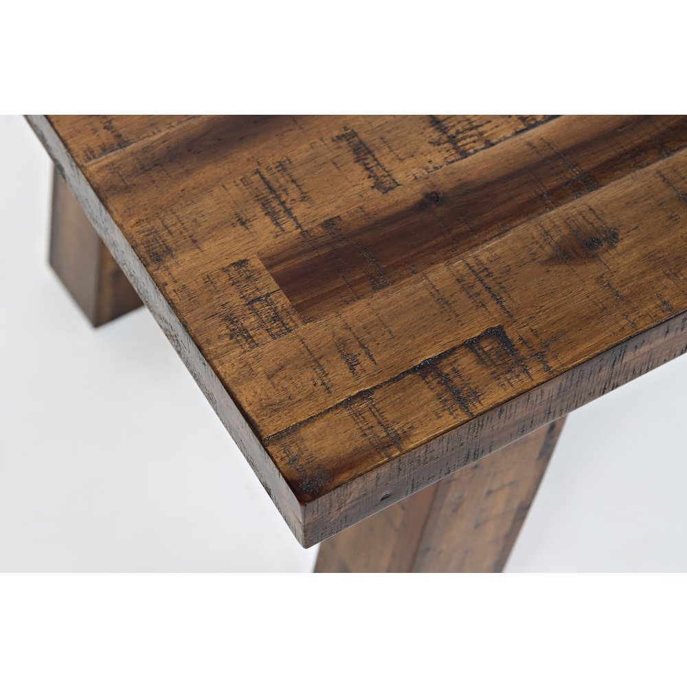 Cannon Valley Rustic Distressed Industrial Trestle 50" Coffee Table