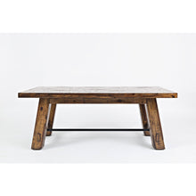 Cannon Valley Rustic Distressed Industrial Trestle 50" Coffee Table