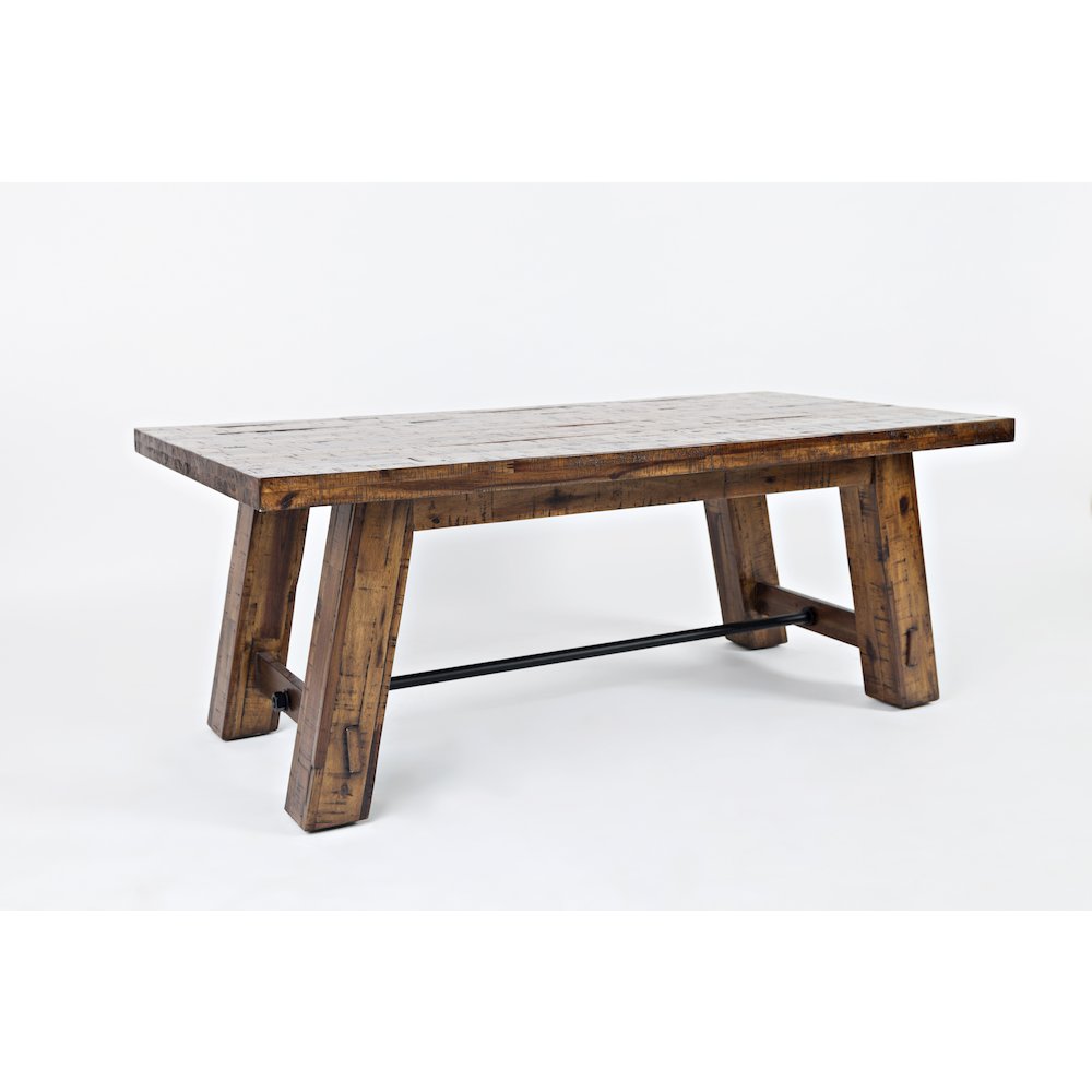 Cannon Valley Rustic Distressed Industrial Trestle 50" Coffee Table