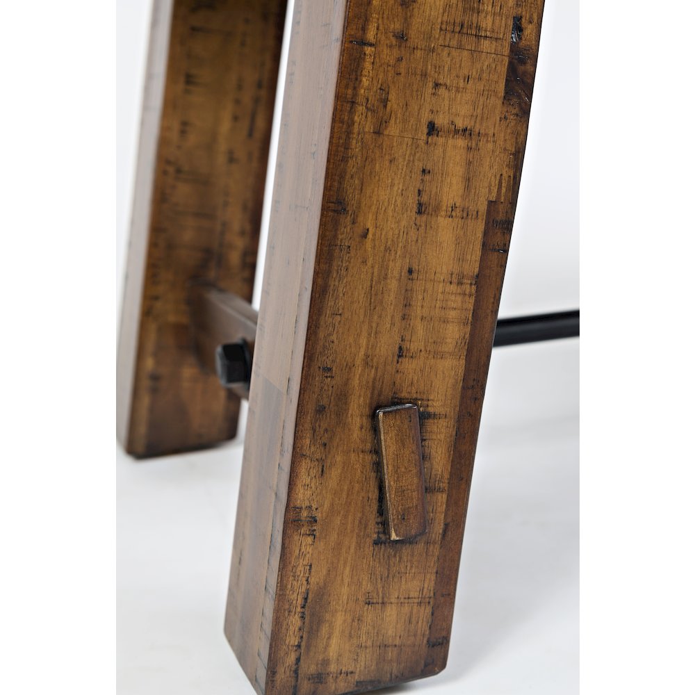 Cannon Valley Rustic Distressed Industrial Trestle 50" Coffee Table