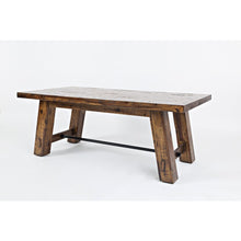 Cannon Valley Rustic Distressed Industrial Trestle 50" Coffee Table