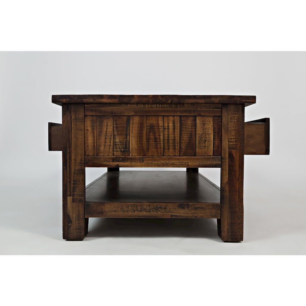Cannon Valley Distressed Industrial Three Drawer 48" Coffee Table