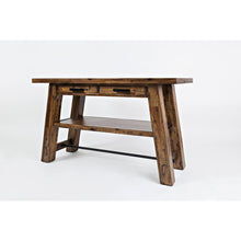 Cannon Valley Distressed Industrial Trestle 50" Sofa Table