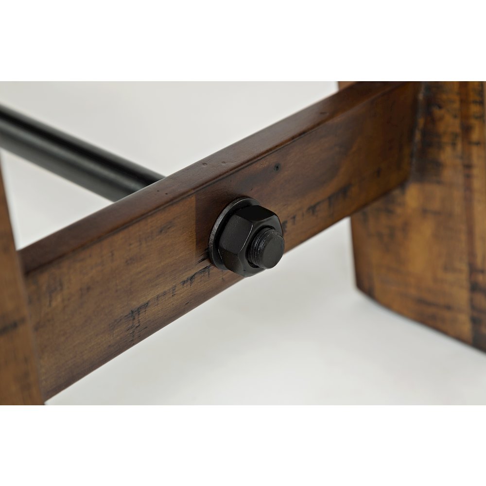 Cannon Valley Distressed Industrial Trestle 50" Sofa Table