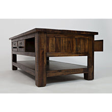 Cannon Valley Distressed Industrial Three Drawer 48" Coffee Table
