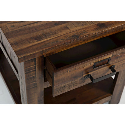Cannon Valley Distressed Industrial End Table