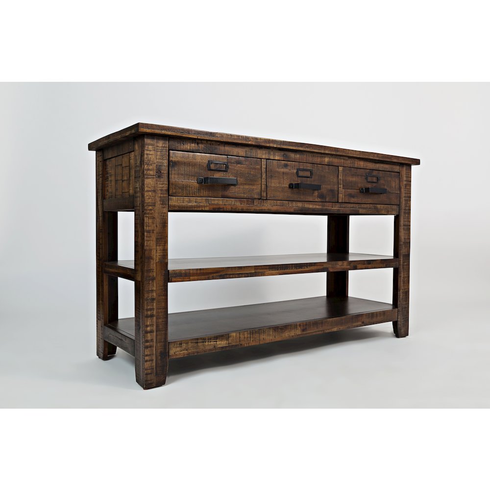 Cannon Valley Distressed Industrial 50" Sofa Table