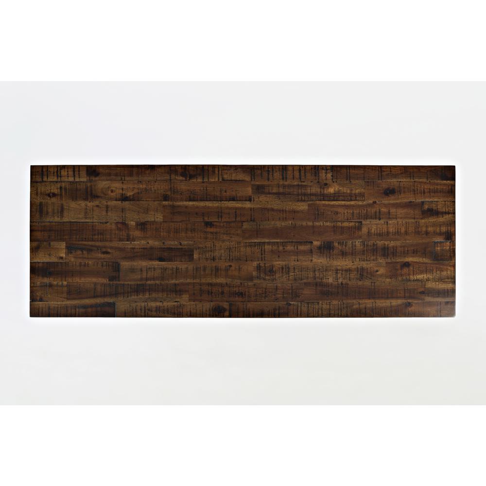 50-Inch Gray Sofa Table with Distressed Industrial Design, Acacia Construction