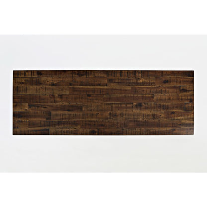 50-Inch Gray Sofa Table with Distressed Industrial Design, Acacia Construction