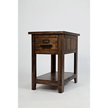 Cannon Valley Distressed Industrial One Drawer Chairside Table