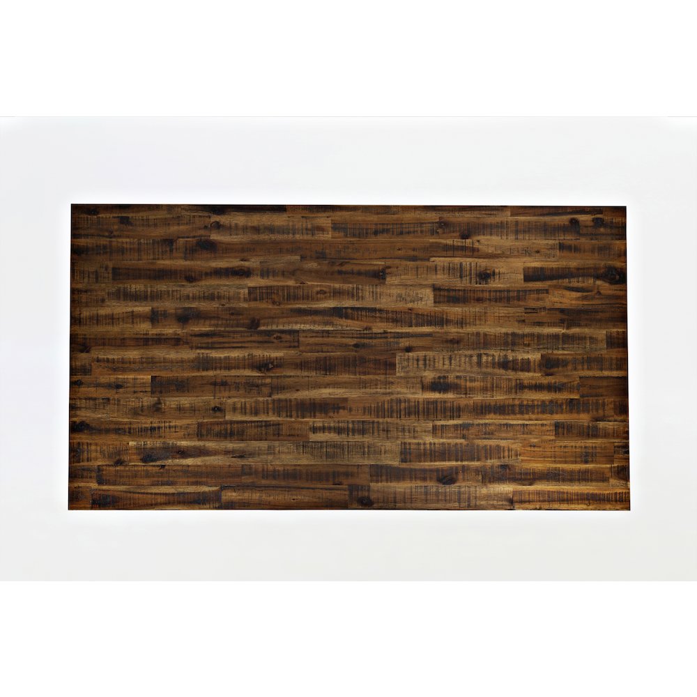 Distressed Industrial 72" Distressed Dining Table with Storage Base and Height