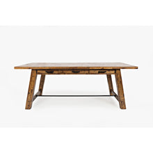 Cannon Valley Distressed Industrial 82" Trestle Dining Table