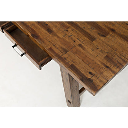 Cannon Valley Distressed Industrial 82" Trestle Dining Table