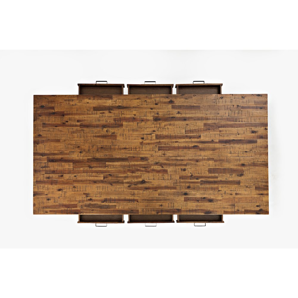 Cannon Valley Distressed Industrial 82" Trestle Dining Table