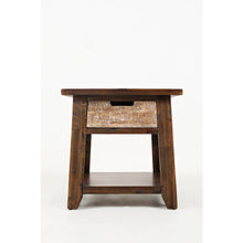 Painted Canyon Rustic Solid Acacia  End Table