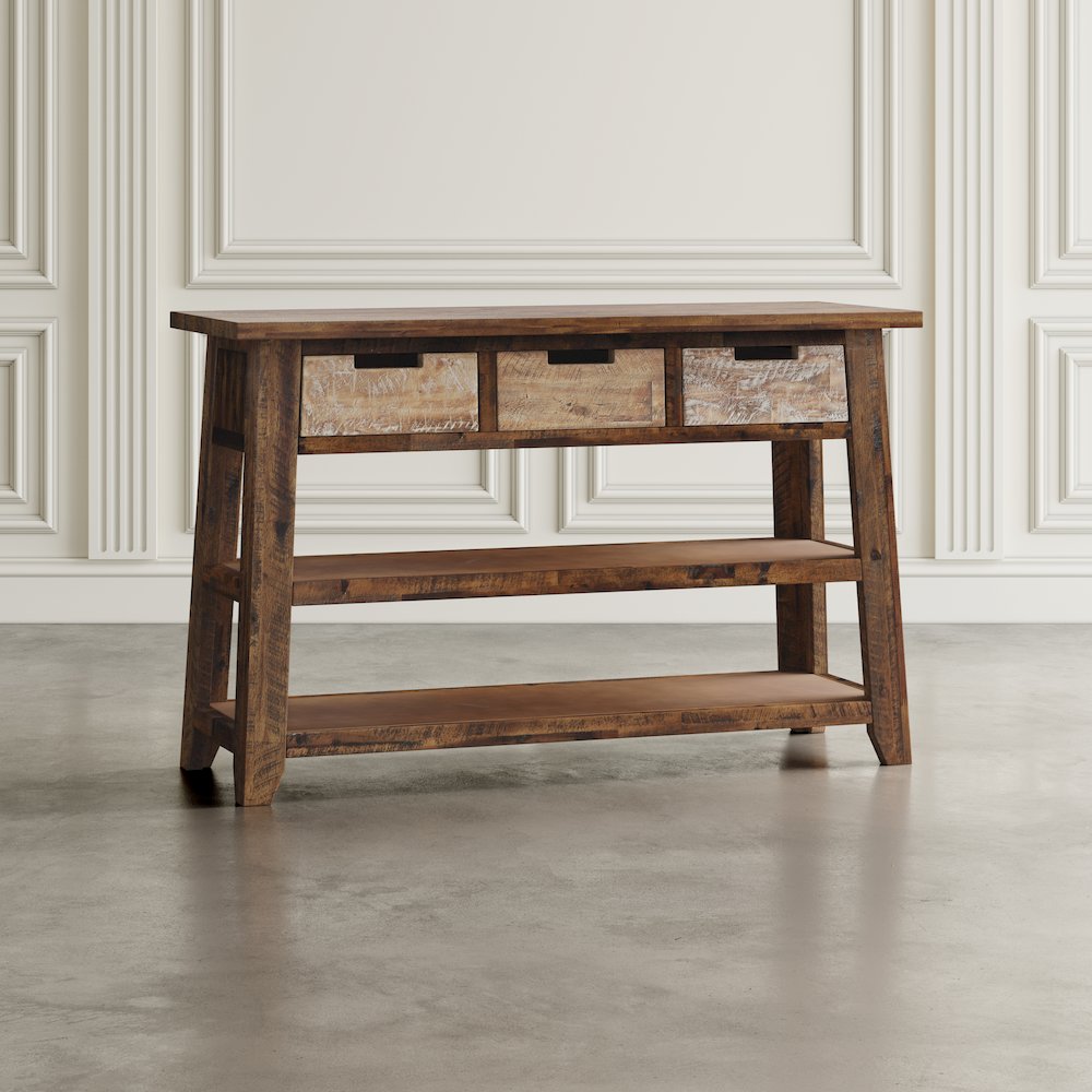 Painted Canyon Rustic Solid Acacia 50" Sofa Table