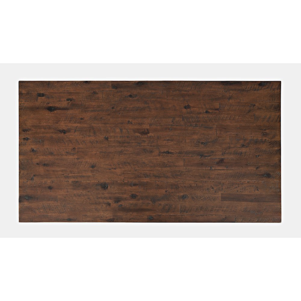 Rustic Solid Acacia Box Coffee Table with Pull-Through Drawers and Caster Wheels