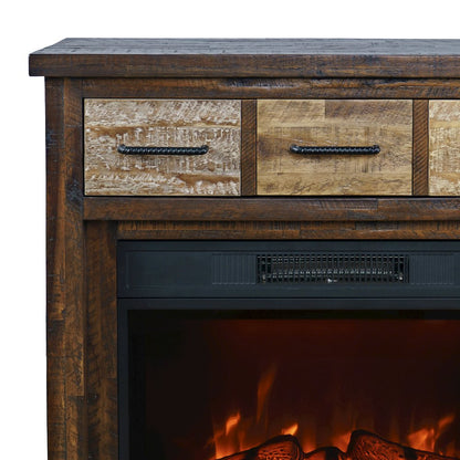 Painted Canyon Rustic 32" Electric Fireplace Console TV Stand