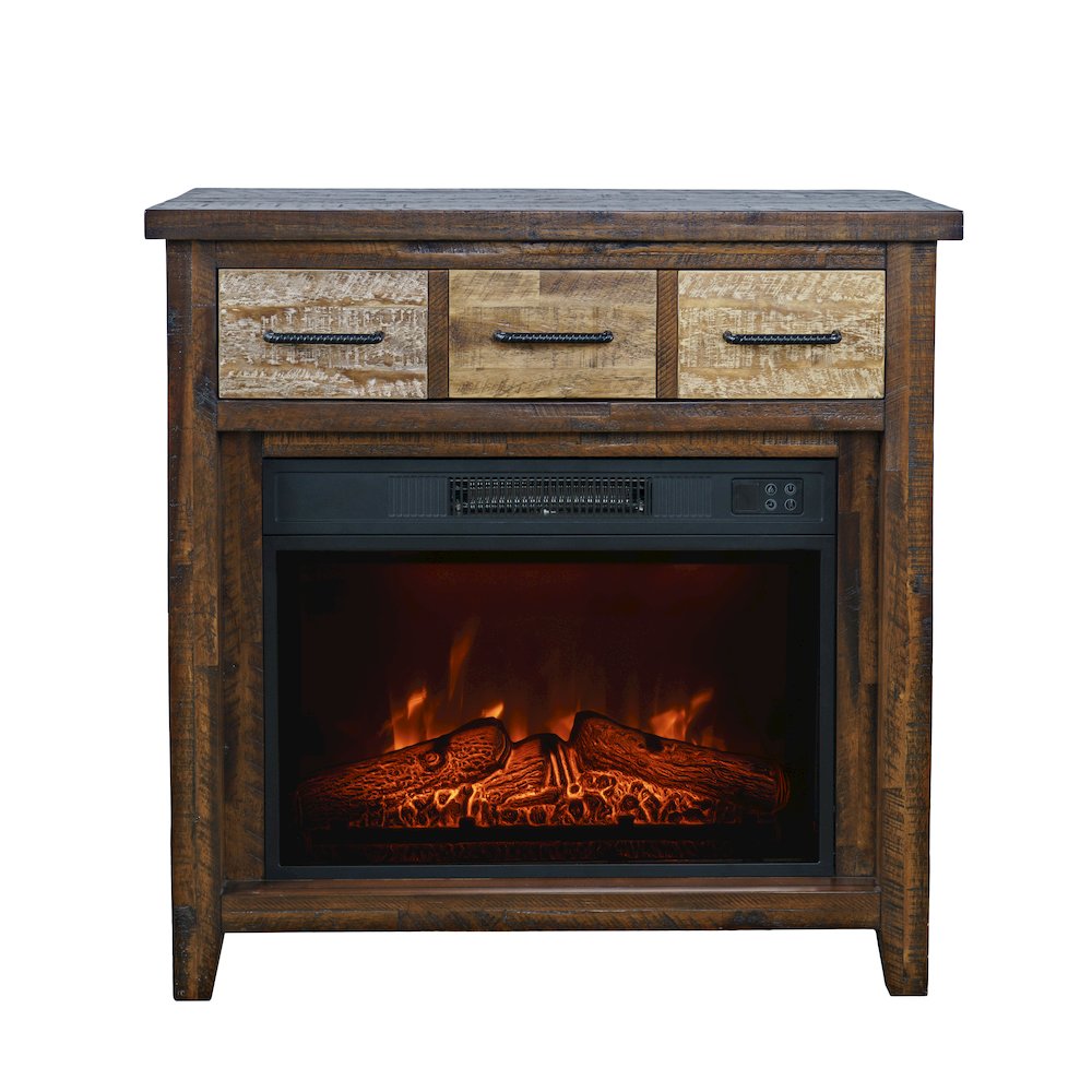 Painted Canyon Rustic 32" Electric Fireplace Console TV Stand
