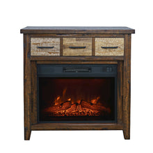 Painted Canyon Rustic 32" Electric Fireplace Console TV Stand