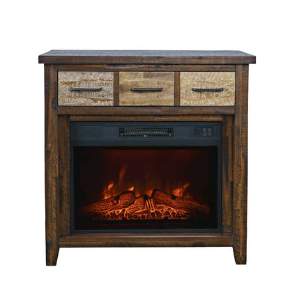 Painted Canyon Rustic 32" Electric Fireplace Console TV Stand