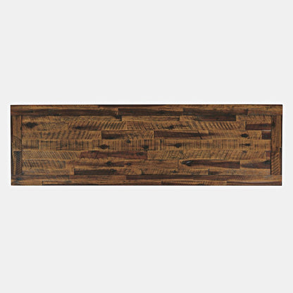 Painted Canyon Rustic 60" Storage Console TV Stand with Electric Fireplace