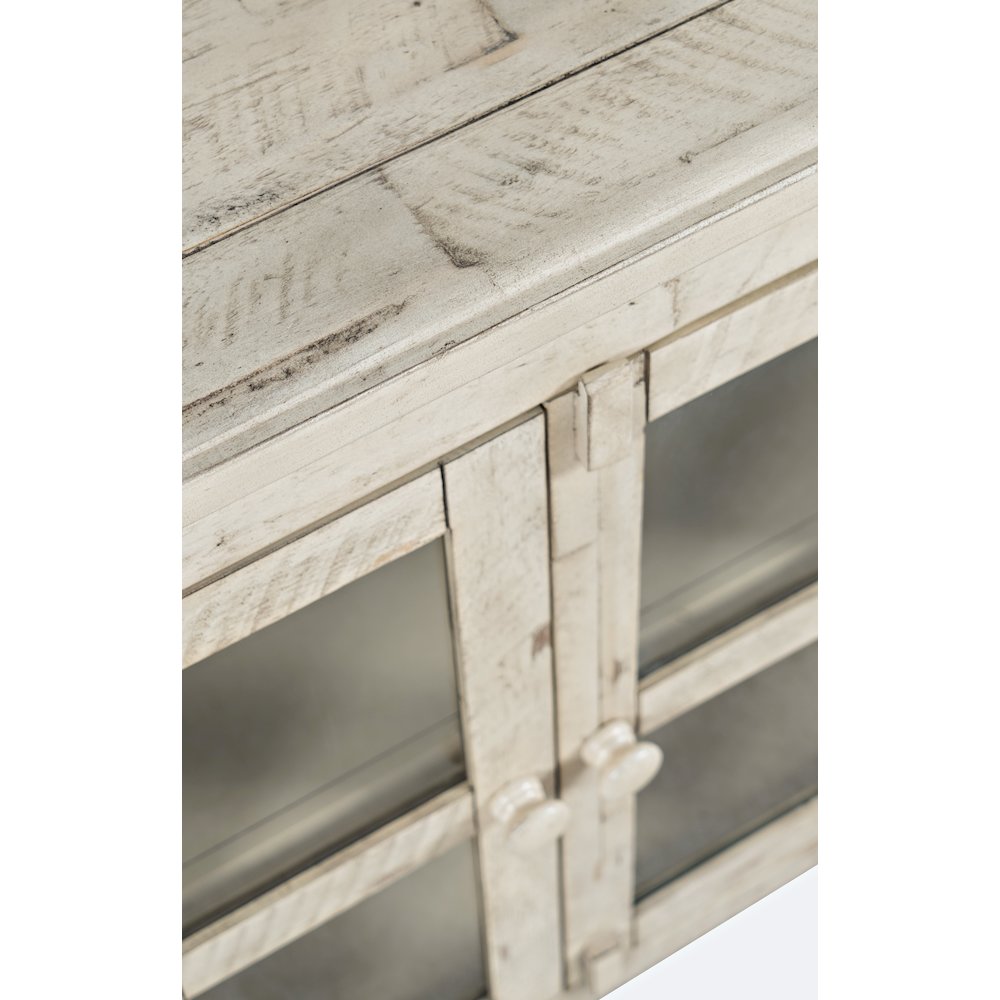 Rustic Shores 70" Coastal Distressed Acacia Six-Door Sideboard Cabinet