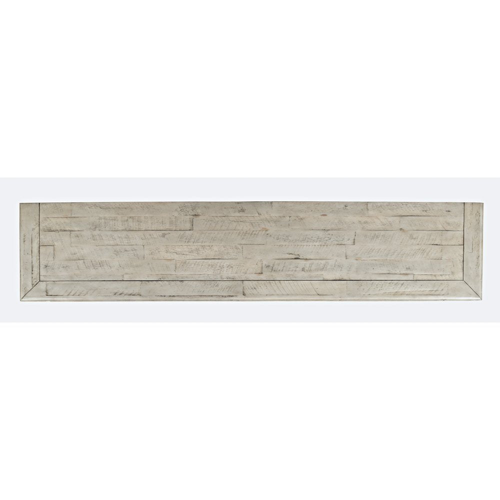 Rustic Shores 70" Coastal Distressed Acacia Six-Door Sideboard Cabinet