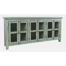 Rustic Shores 70" Coastal Distressed Acacia Six-Door Sideboard Cabinet