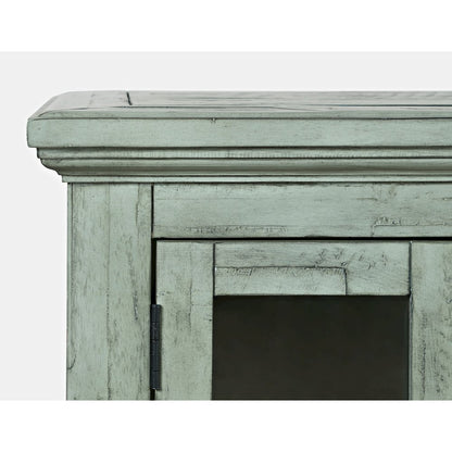 Rustic Shores 70" Coastal Distressed Acacia Six-Door Sideboard Cabinet