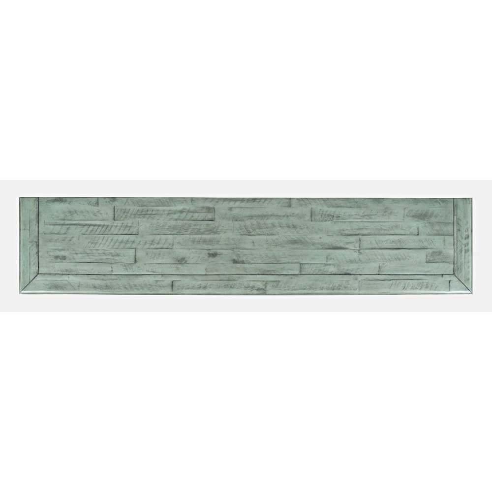 Rustic Shores 70" Coastal Distressed Acacia Six-Door Sideboard Cabinet