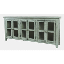 Rustic Shores 70" Coastal Distressed Acacia Six-Door Sideboard Cabinet