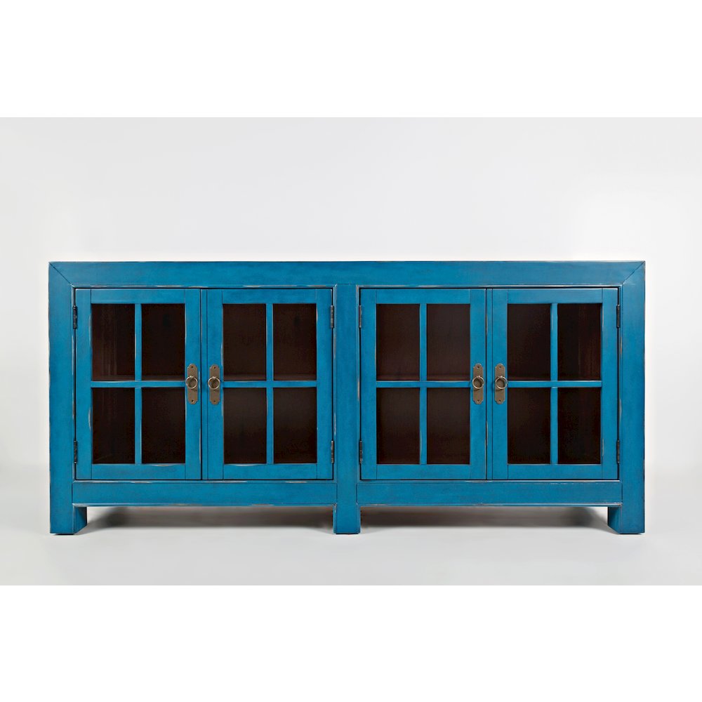 Aquitaine 70" Transitional Style Four Door Sideboard Cabinet