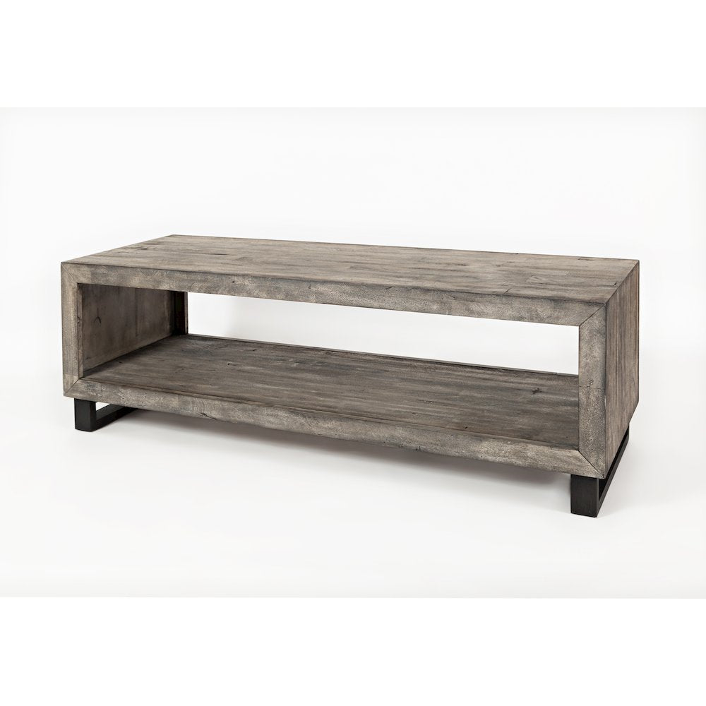 Mulholland Drive 56" Modern Distressed Solid Wood Coffee Table