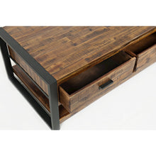 Loftworks Modern Industrial Distressed Acacia 48" Coffee Table with Drawers
