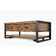 Loftworks Modern Industrial Distressed Acacia 48" Coffee Table with Drawers