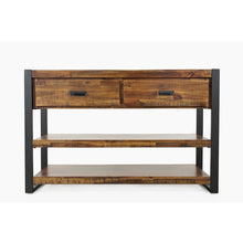 Loftworks Modern Industrial Distressed Acacia 50" Sofa Table with Drawers