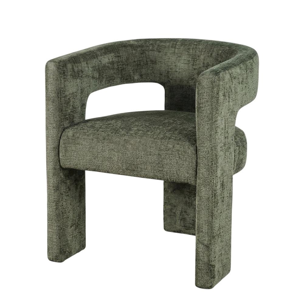 Modern Upholstered Counter Stool, Iron Frame, Rust, Single