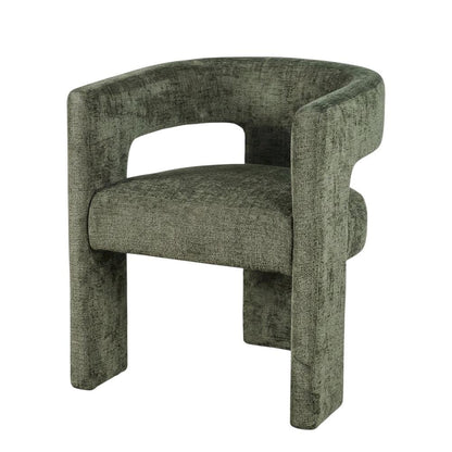 Modern Upholstered Counter Stool, Iron Frame, Rust, Single