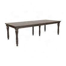 Pine Wood Extendable Dining Table with Distressed Rustic Finish, Barnwood Brown