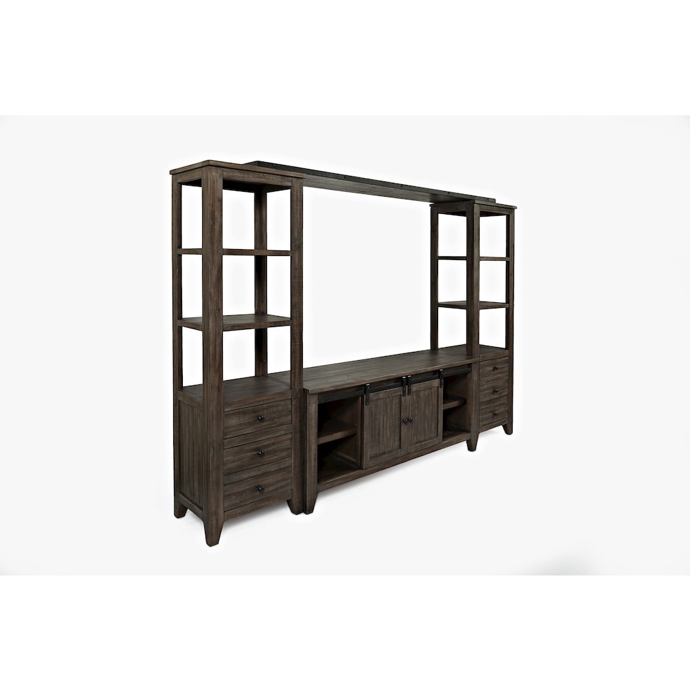 Rustic Reclaimed Pine Farmhouse Entertainment Center with 60'' TV Console
