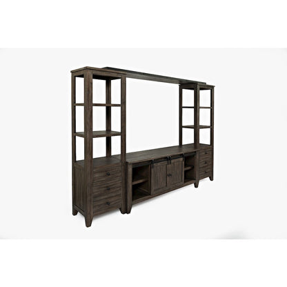 Rustic Reclaimed Pine Farmhouse Entertainment Center with 60'' TV Console