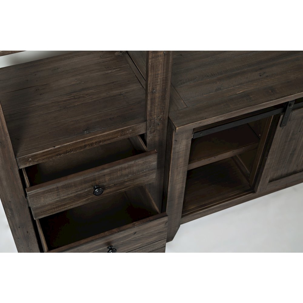 Rustic Reclaimed Pine Farmhouse Entertainment Center with 60'' TV Console