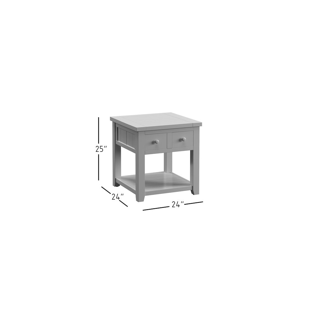Madison County Rustic Reclaimed Pine Farmhouse End Table