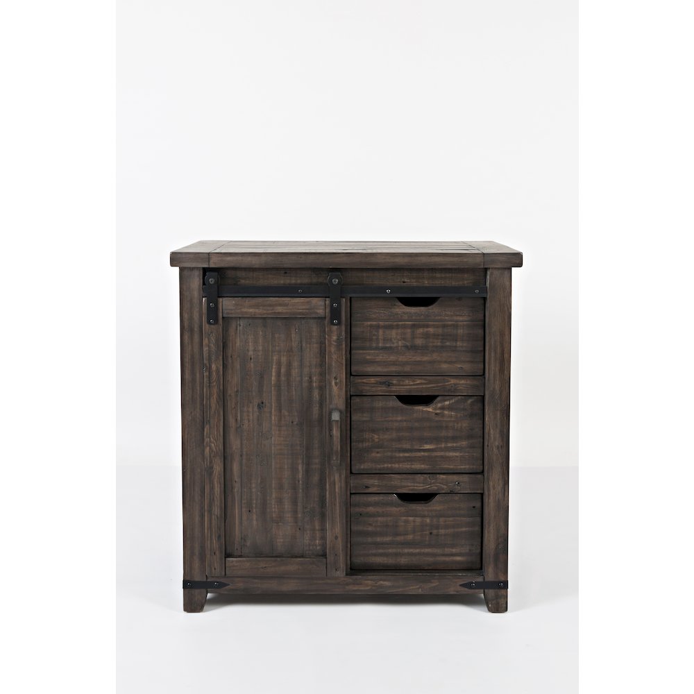Rustic Reclaimed Solid Wood Farmhouse 32" Barn Door Accent Cabinet